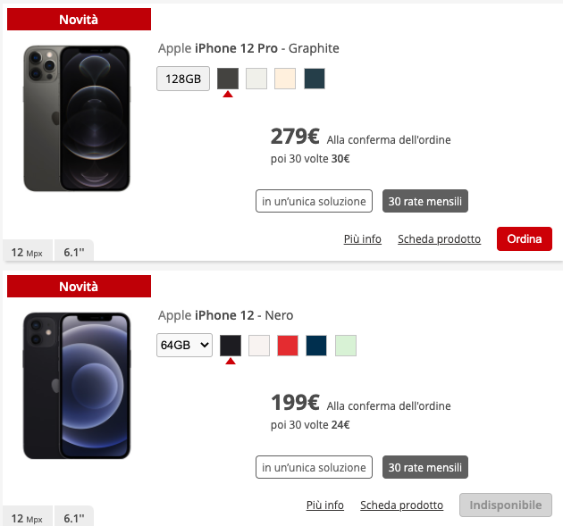 iPhone 12 Pro con iliad