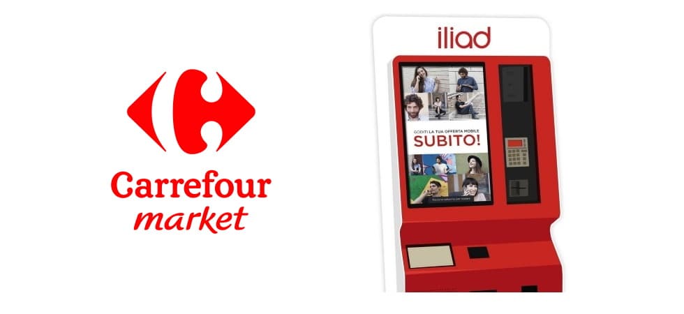 Simbox iliad Carrefour market Lombardia